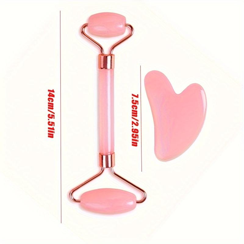Neu 2 Stück Gua Sha Gesichtsstein Gesichtsmassagerolle Hautpflege-Werkzeuge Gousha Stein für das Gesicht Roller Gouache Schaber