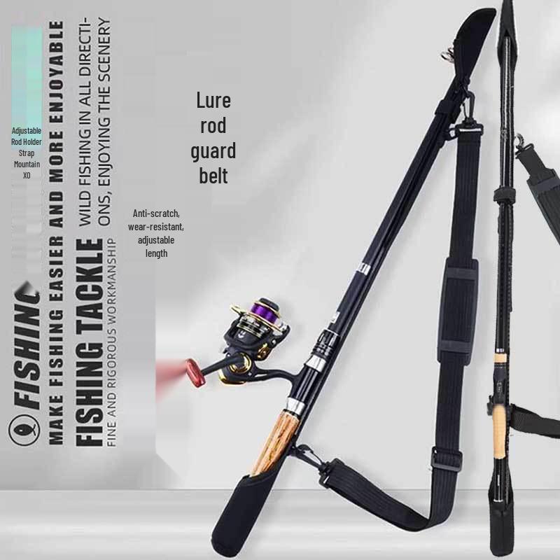 Lightweight Lure Rod Bag with Protective Sleeve, Strap, Rod Cap, and Storage Bag