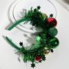 Green Ribbon Party Headband Performance Holiday Hair Accessories Christmas Headband  New Year Gifts