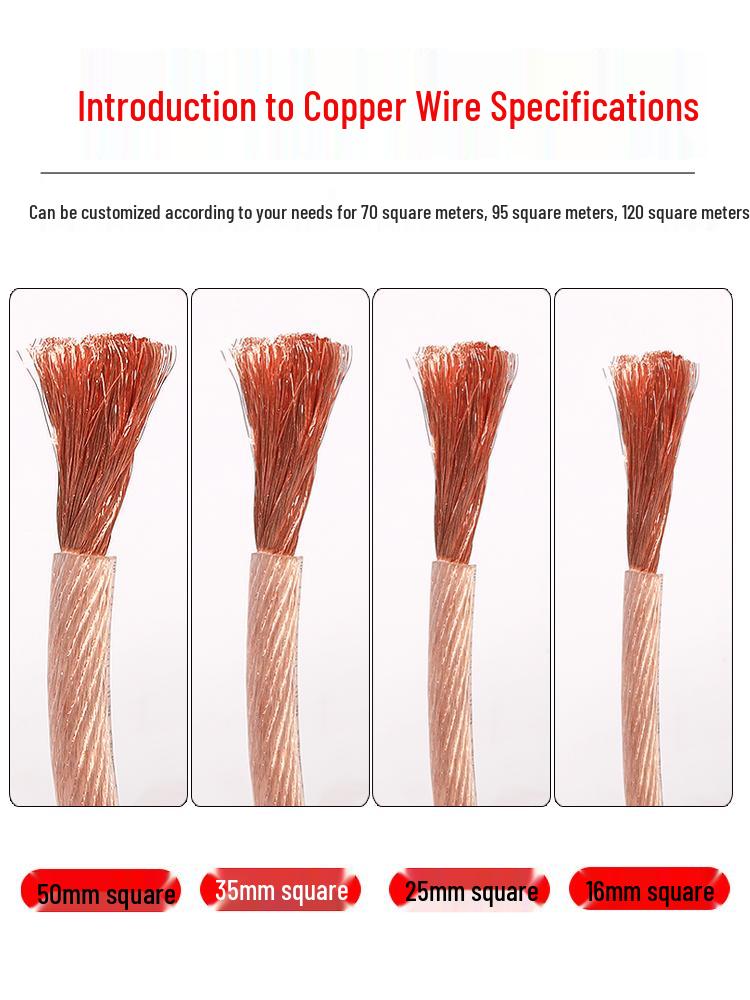 High Voltage Grounding Wire, Transparent Soft Copper, Pure Copper Core, for Welding Machine Handles - 16/35/25 sqmm.