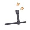 Marine Drain Stopper and Wrench Set with Brass Construction for Boat Drain Port Installation and Removal Tasks