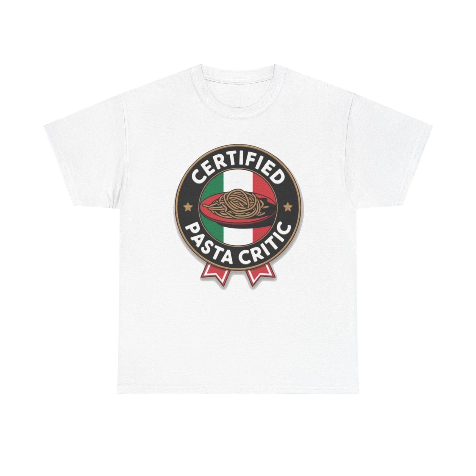 Men s and Women s T-shirts Certified Pasta Critic Graphic L