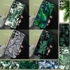 Tropisches grünes Pflanzenblatt Handyhülle für Samsung Galaxy S25 Ultra S9 S10 S20 FE S21 S22 S23 Plus S24 Ultra Vollabdeckung