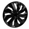 4PCS 17 Inch Hubcaps Set Stylish Universal Fit Clip On ABS R17 Wheel Cover Replacement for Most Cars Truck SUV Black