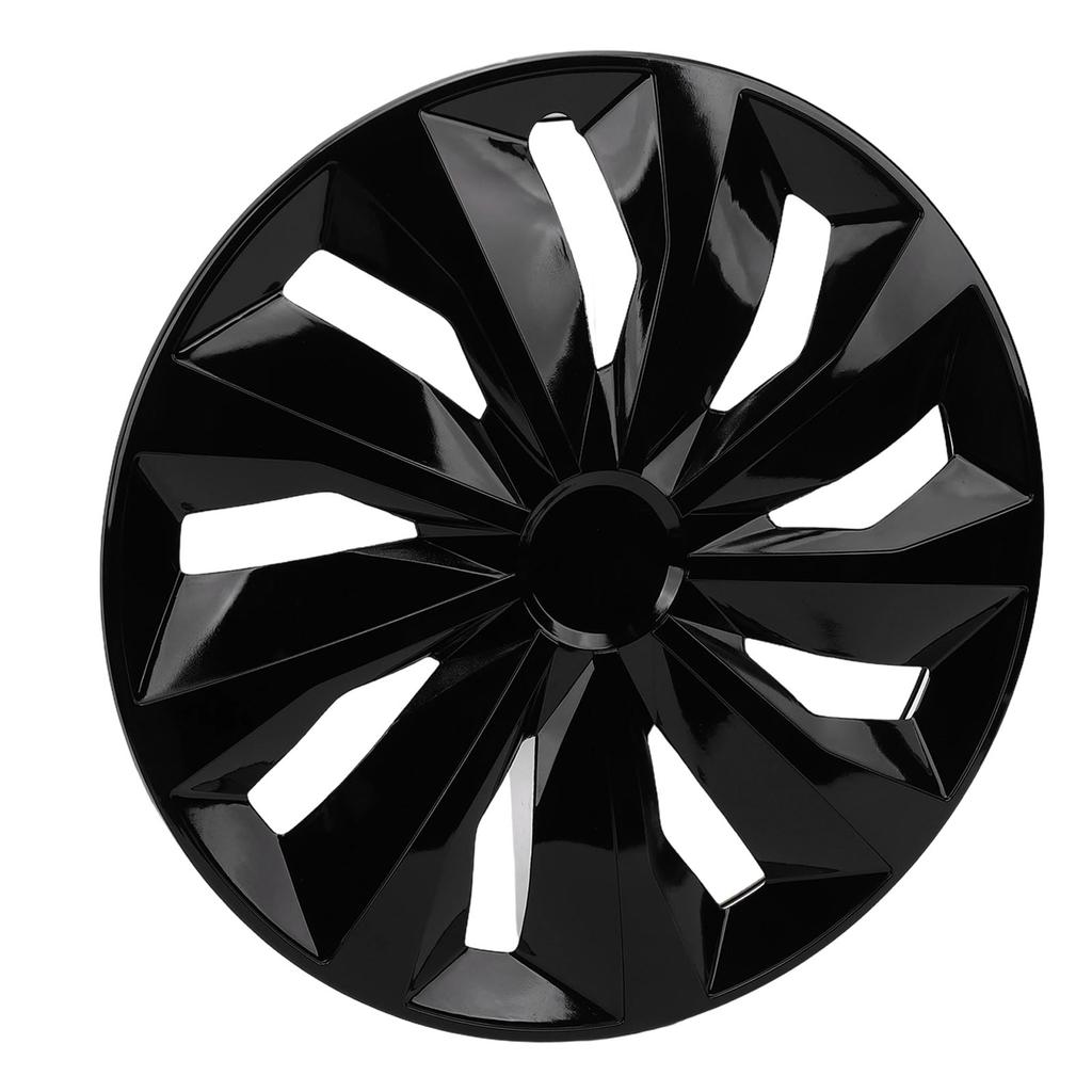 4PCS 17 Inch Hubcaps Set Stylish Universal Fit Clip On ABS R17 Wheel Cover Replacement for Most Cars Truck SUV Black