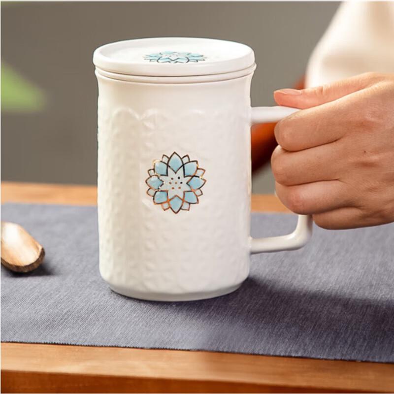 Qiantangxuan Flower of Life Ceramic Mug
