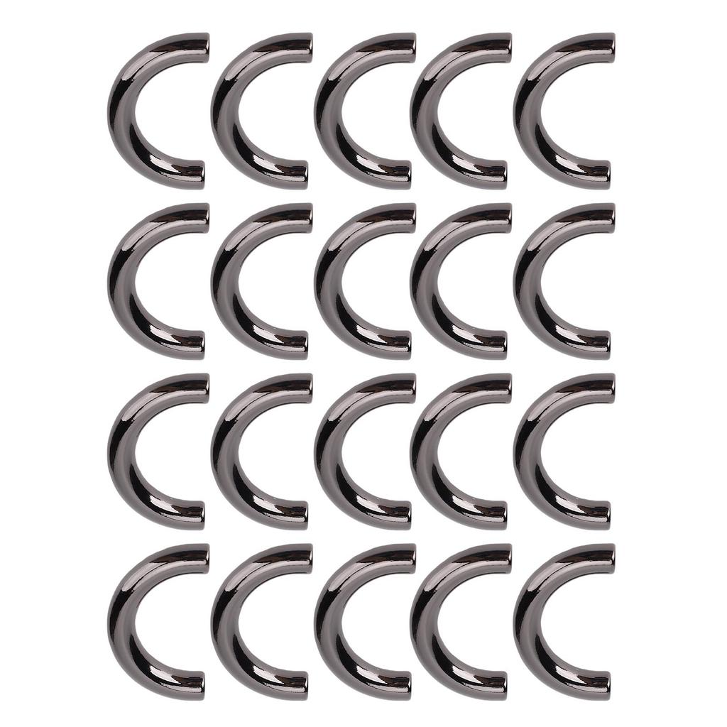 20 Set U-Ringe Metallbogenbrücke Tasche Handtasche Aufhängungsverschluss Kette Riemenverbinder Schnallen Leder