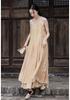 2025 Summer Dark Silent Willow Patchwork Camisole Dress with Large Hem