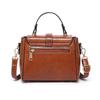 Retro oil wax leather fashion shoulder messenger handbag women's new soft leather casual simple versatile trendy