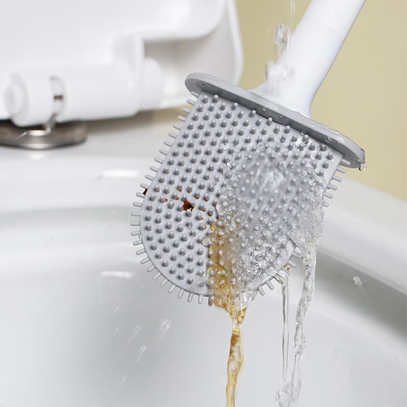 Elegantní malá silikonová toaletní štětka s dekorativním designem