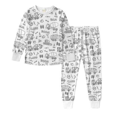 DIY Handgemaltes Graffiti Set: Langarm- und Hosen-Kinderpyjama
