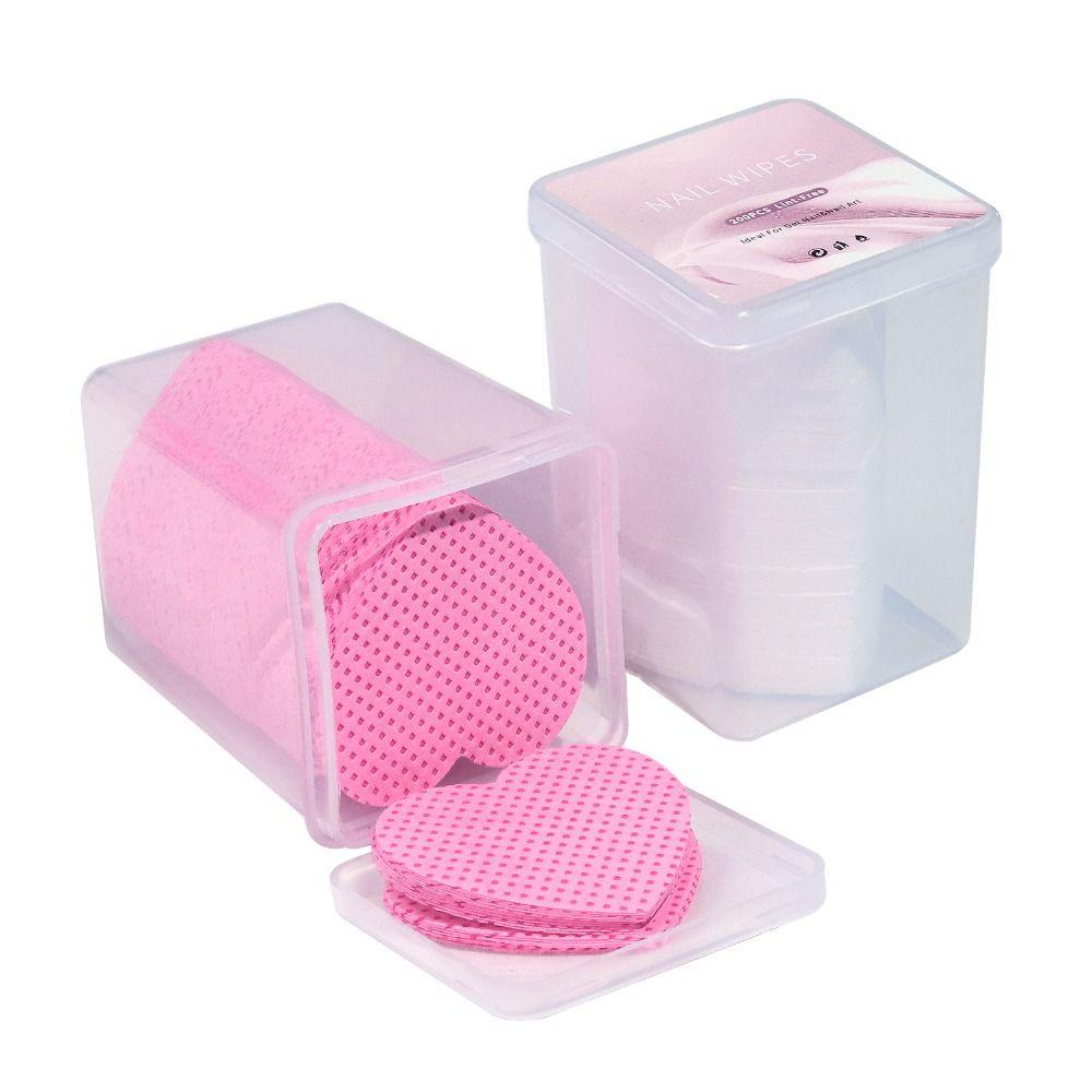 200Pcs/Box Eyelash Extension Clean Cotton Tablet Lint Free Cleaner Cloth Nail Gel Polish Remover