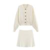 2025ZA Women's Spring/Fall Fashion Buttoned Knitted Cardigan & Skirt Set