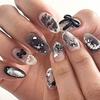 24Pcs Blush Pink Almond Press On Nails With 3D Bowknots Glossy Full Cover False Nail Tips Sweet For Women Girls