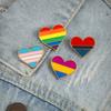 LGBT Orgoglio Lesbiche Gay Arcobaleno Spilla a cuore Icona colorata Smalto Spilla Zaino Abbigliamento Spille Amante Distintivo Amico Gioielli Regalo