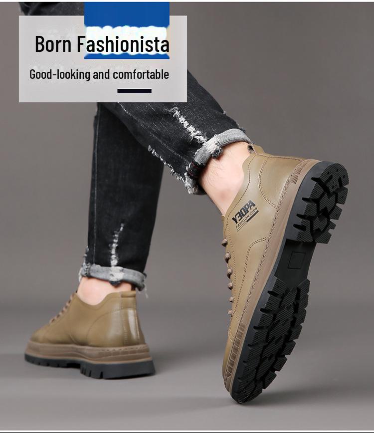 Men's Autumn/Winter Chelsea and Martin Boots: British Style, Thick-Soled Leather, Low/High-Top Work Boots