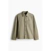 H M Regular Fit Cotton Twill oversHirt kHaki Green