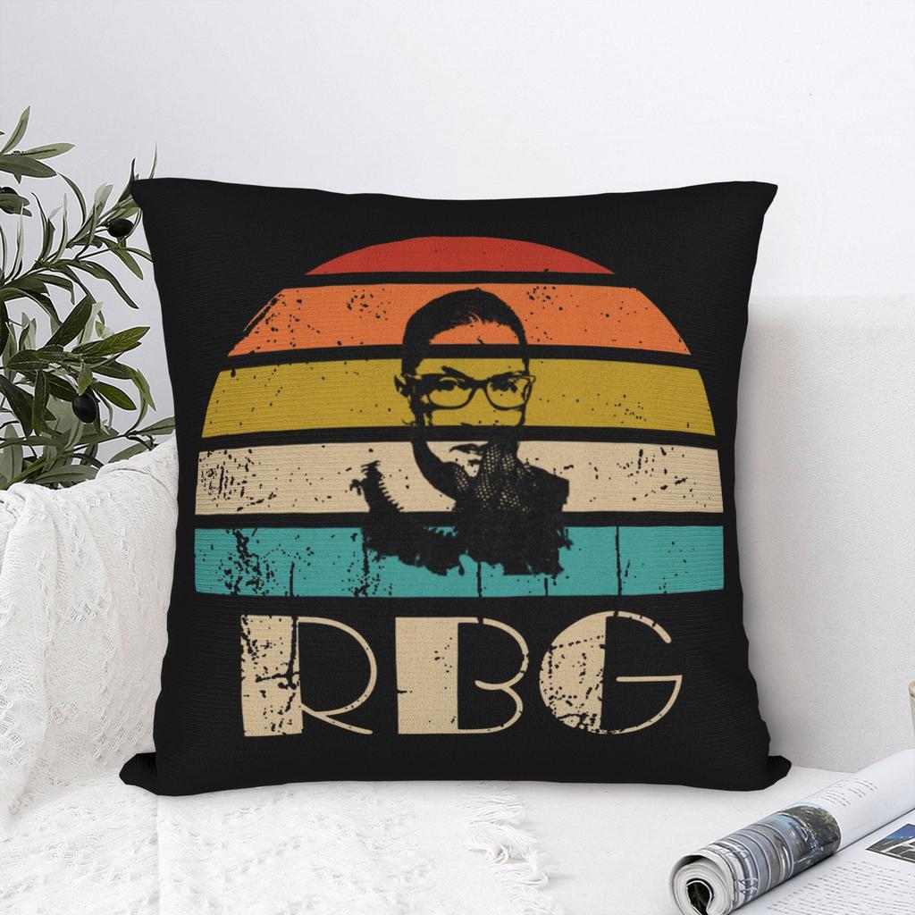 Vintage Notorious Ruth Bader Ginsburg RBG Throw Pillow Cover Polyester Cushions for Sofa Feminist Customized Cushion Covers