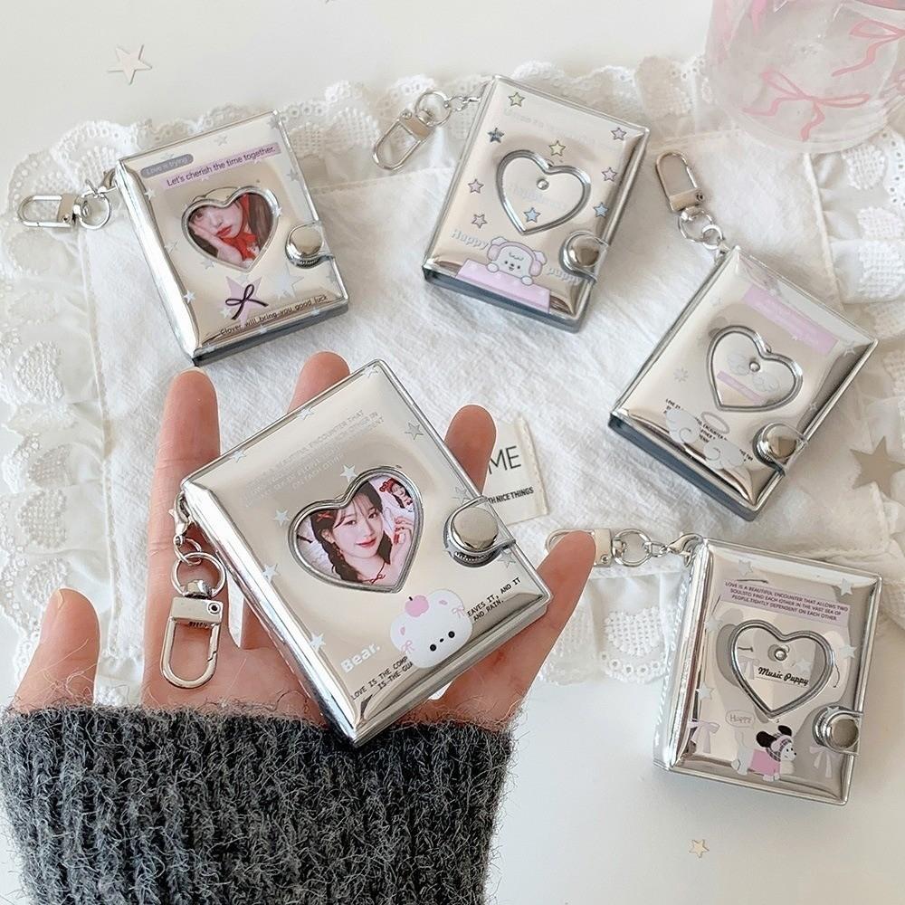 Cute Cartoon Mini Photo Album Keychain PVC Photocards Holder Bag Pendant