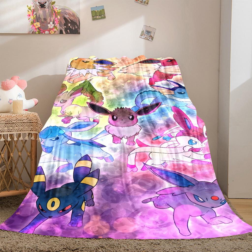 Pokemon Anime Versatile Travel Blanket Compact Suitable for Office Nap & Outdoor Camping LXR130