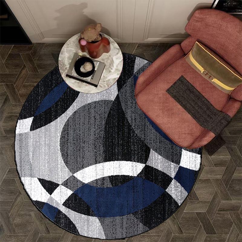 Modern Simple Round Carpet Living Room Sofa Mat Easy Clean Large Bedroom Decoration Home Rugs Washable Coffee Tables Floor Mat
