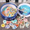 Magnetic Wooden Ocean Fishing Game for Kids - Educational Fun for Boys and Girls
