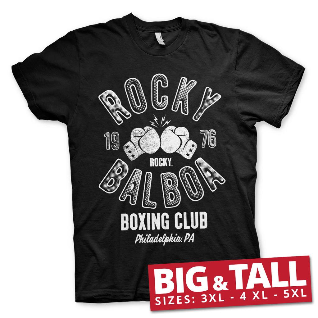 Officially Licensed ROCKY Balboa Boxing Club Big Tall 3XL 4XL 5XL Mens T-