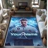 Cristiano Ronaldo Bedruckter Kristall-Samt-Teppich Rutschfester Kristall-Samt-Teppich für Sofa Schlafzimmer Innenbereich Heimdekoration