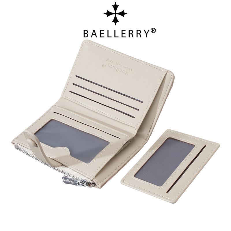 Baellerry Artificial Leather Short Wallets for Men Women Fashion Coin Purse Zipper Card Holder Purses