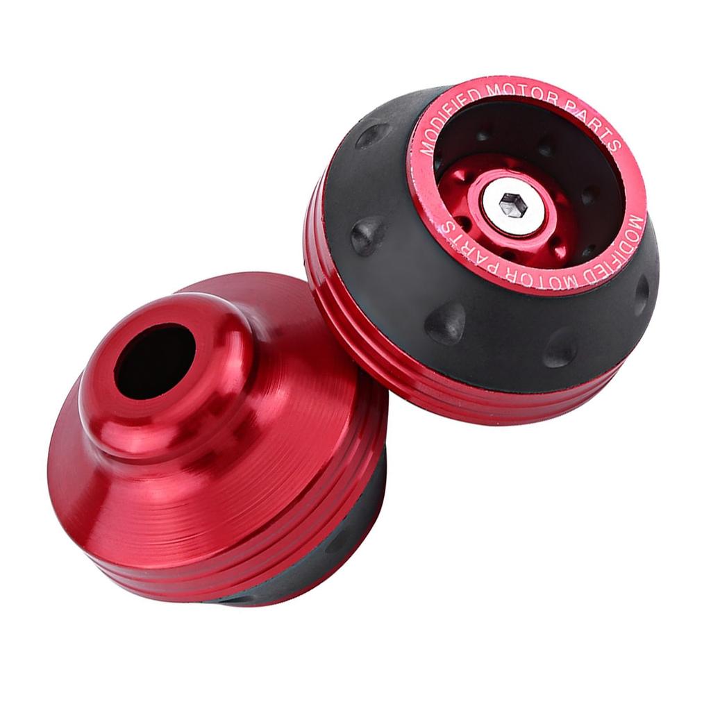 2 Pcs Front Fork Wheel Frame Slider CNC Aluminum Bike Drop Protection Scooter Moped Red Motorcycle Accessories