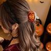 Back Head Hair Claw Reinforced Shark Clip with Elastic Base Halloween Skull