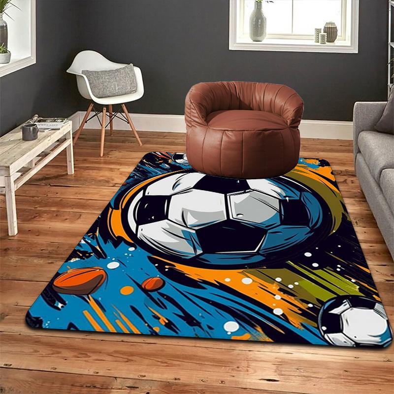 Soccer Art Rug Floor Mat for Living Room or Bedroom Soft and Comfortable Carpet a Gift for Birthday and Holiday.MFF0918637