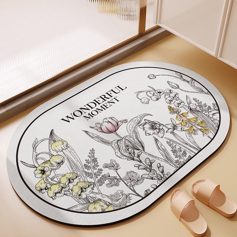 Diatomaceous Earth Non-Slip Bathroom Mat – Water Absorbent & Quick-Drying