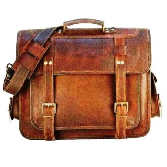 Damska torba listonoszka na ramię z prawdziwej brązowej skóry w stylu vintage