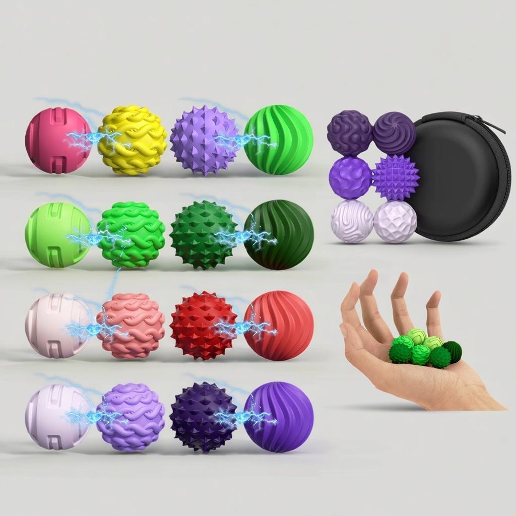 Geliştirilmiş İkinci Nesil Silikon Manyetik Küreler Fidget Oyuncak Endişe Otizm Sakinleştirici Çocuk Yetişkin Stres Giderici Duyusal Yaratıcı Eğlence