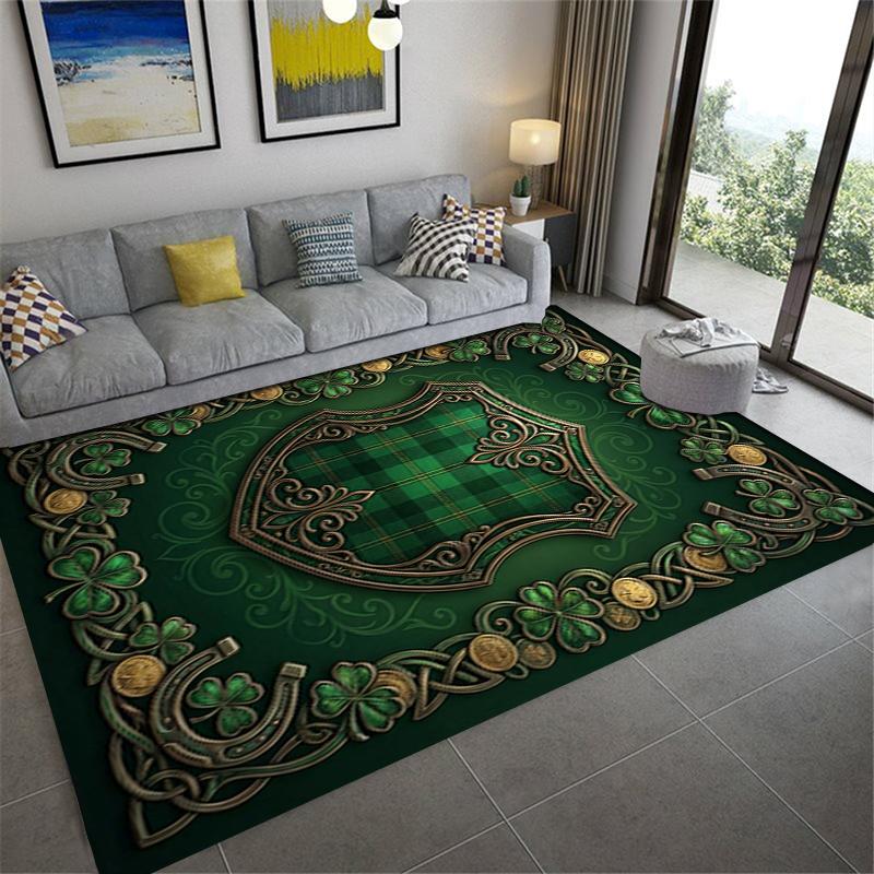 2025 New St.Patrick's Day Carpet Rug for Living Room Bedroom Home Sofa Decoration,Kids play Non-slip Floor Mat75
