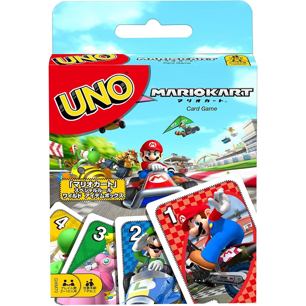 Mattel Game (Mattel Game) Uno (UNO) Uno Mario Kart Card Game Party Game for 2 to 10 People from 7...