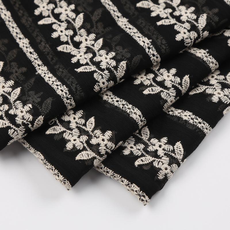 

1 Yard Water-soluble Chiffon Embroidered Lace Fabric DIY Floral Dress Children s Formal Wear Fabric 90cmx130cm