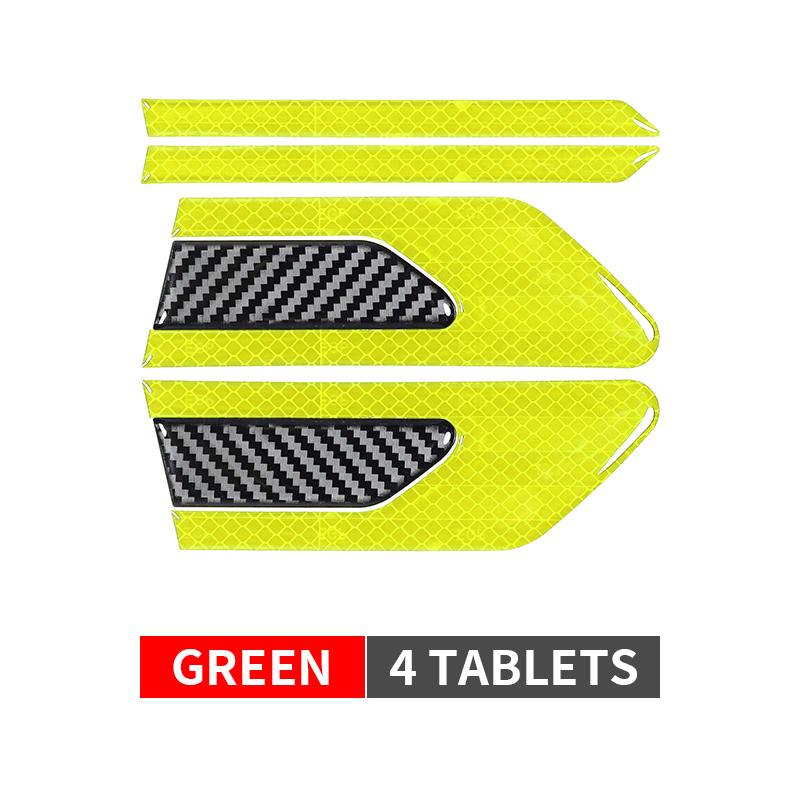 2Pcs/Set Car Reflective Auto Truck Safety Warning Tape Car Door Protector Bumper Anti-collision Strips Secure Reflector Stickers