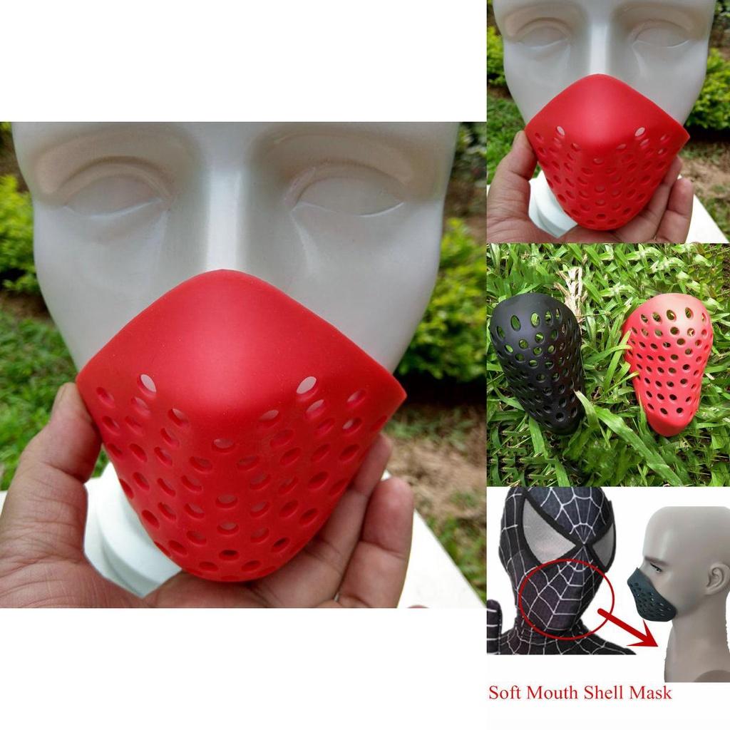 Spiderman Mundschutz-Halbmaske aus ungiftigem, weichem Gummi für komfortables Atmen