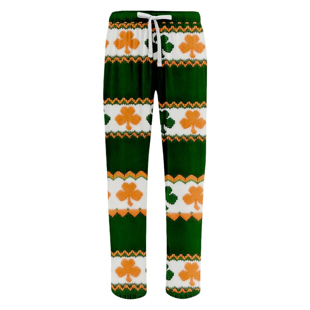 Gestreifte Pyjamahose Nachtwäsche Lässig Kordelzug Elastischer Bund Hose Bequem Gerade Yoga Lockere Hose