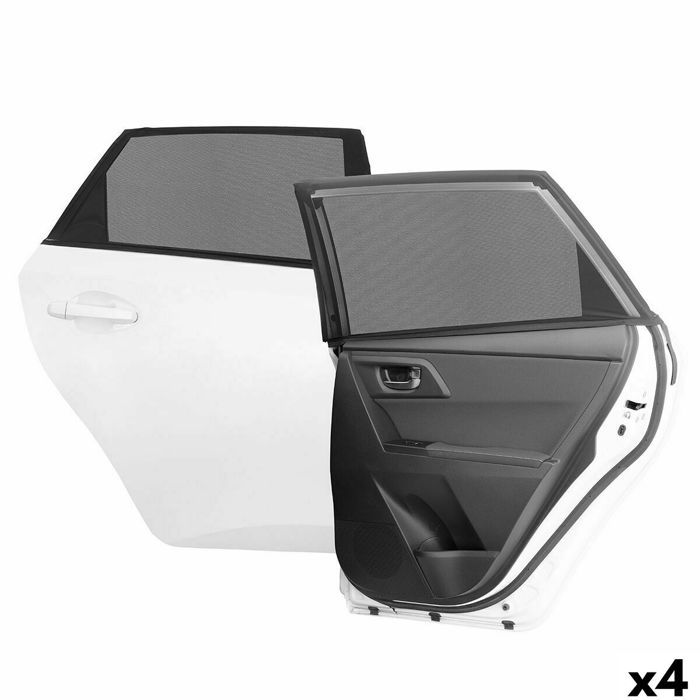 Pare-soleil voiture - INNOVAGOODS - InnovaGoods - Maille respirante - Protection UV - Lot 4 (50x50 cm) noir