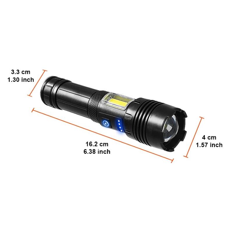 High Powerful LED Flashlights Long Range 1500M Super Bright Torch Light Type-C Rechargeable Waterproof Outdoor Camping Lamp