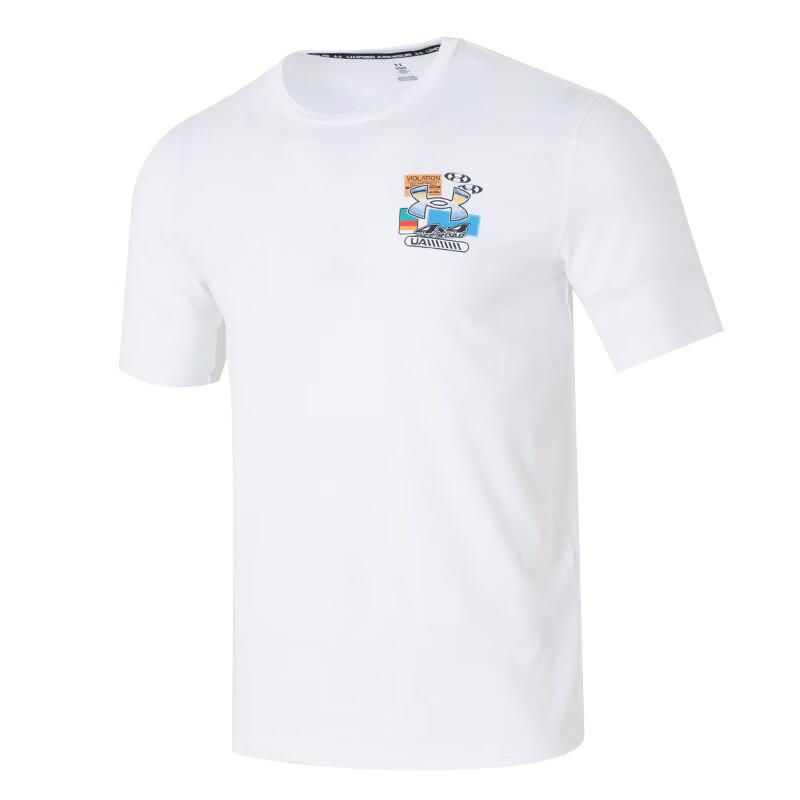 Under Armour Comfortable Breathable Casual Short Sleeve T-Shirt Men Tops 1390220-100 S 3129₽