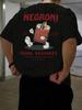 Fashionable Mens Summer Cartoon Beverage Print Comfortable Soft Breathable Round Neck Tshirt Outdoor Urban Casual Top