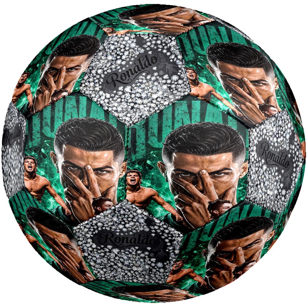 Ronaldo's Dream Win Motivation Size 5 Football Machine-Stitched Indoor/Outdoor Training and Matches for Football Accessories