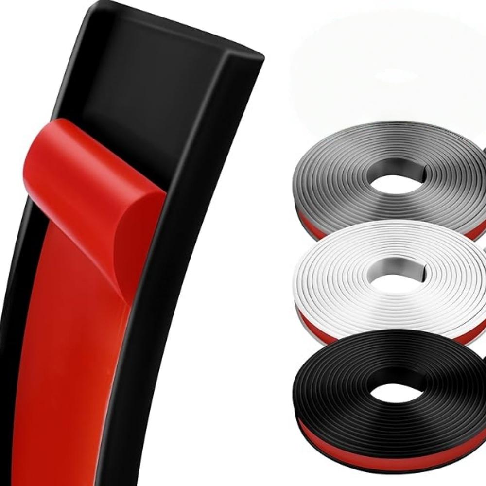 1Roll 5M/10M U-shaped Wooden Cabinet Edge Strips Cabinet Furniture U-shaped Soft Edge Sealing Strips Self-adhesive Edge Strips