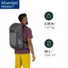 Osprey Talon 26L Lightweight Hiking Backpack with One 33 Men's Hipbelt, Black/Coal Grey., Size, Liters.