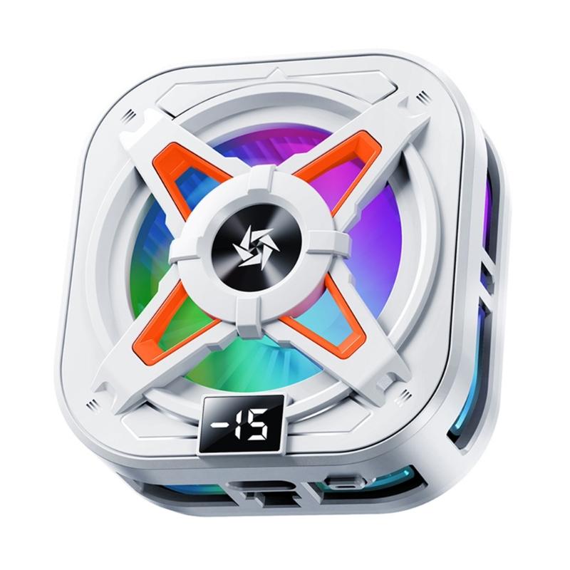 Cooling System Low Noise Heatsink for Phone 2 Gear Adjustable Magnetic Cooling Fan with Digital Temperature Display белый