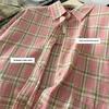 Women's American Retro Plaid Long-Sleeve Cotton-Linen Shirt Jacket